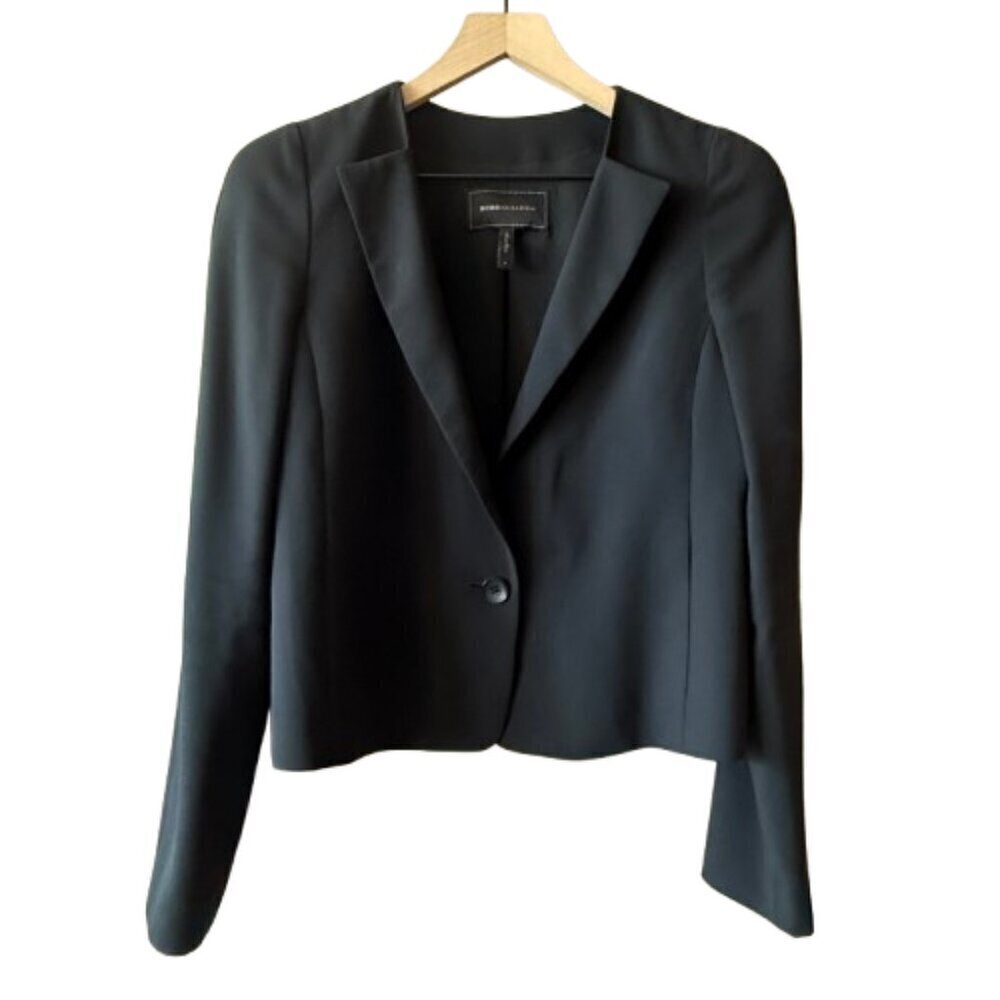 Women's S BCBGMaxAzaria Jordyn One Button Black Blazer